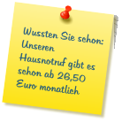 Wussten Sie schon:  Unseren Hausnotruf gibt es schon ab 26,50 Euro monatlich